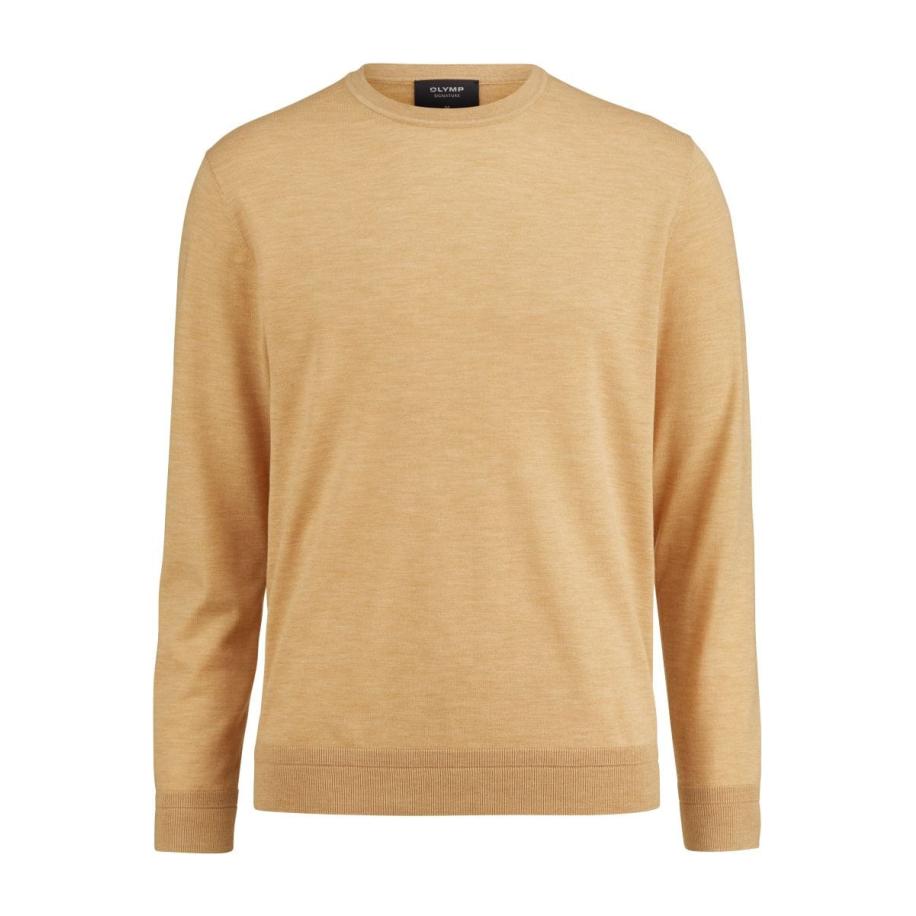 OLYMP SIGNATURE Soft Business Trui caramel, Effen Bruin