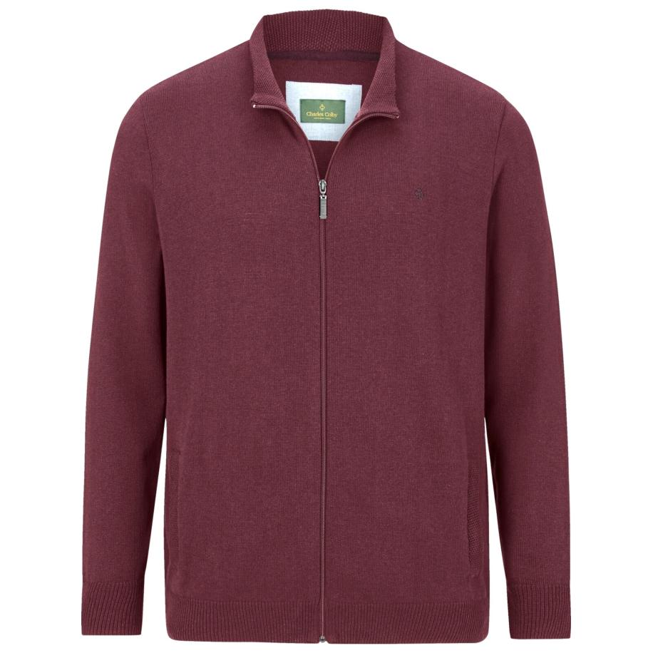 Charles Colby Charles Colby Gebreid vest Earl Thomas rood -