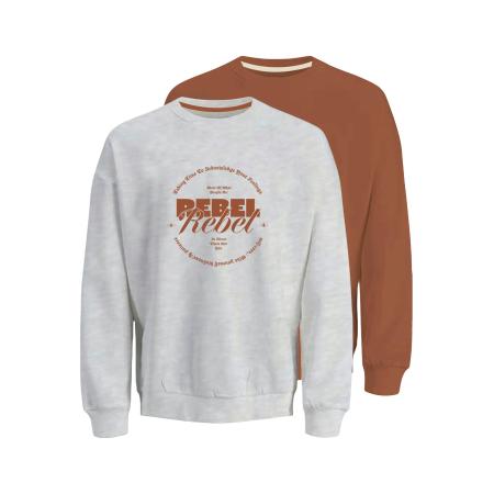 JJ Rebel JJ Rebel Sweatshirt JREBGRAY karamel / lichtgrijs