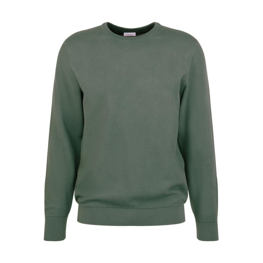 Seidensticker Trui ronde halsgroen, Effen Groen