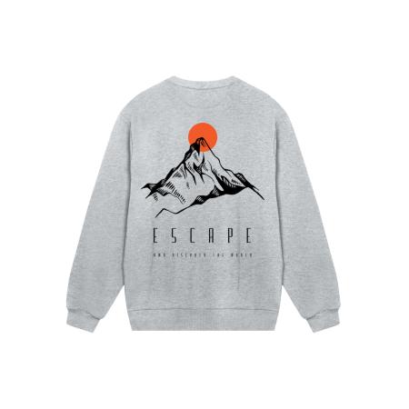 F4NT4STIC Sweatshirt Escape Discover the World Mountain grijs / oranje / zwart