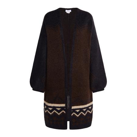 Usha usha FESTIVAL Gebreid vest beige / donkerblauw / bruin