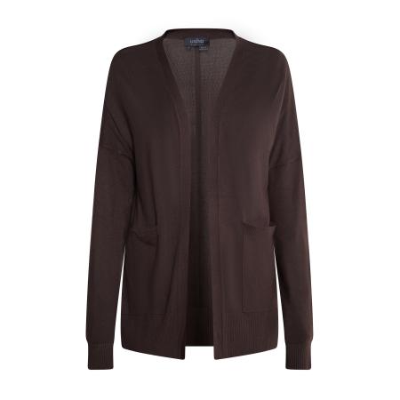 Usha usha BLACK LABEL Gebreid vest Nowles donkerbruin