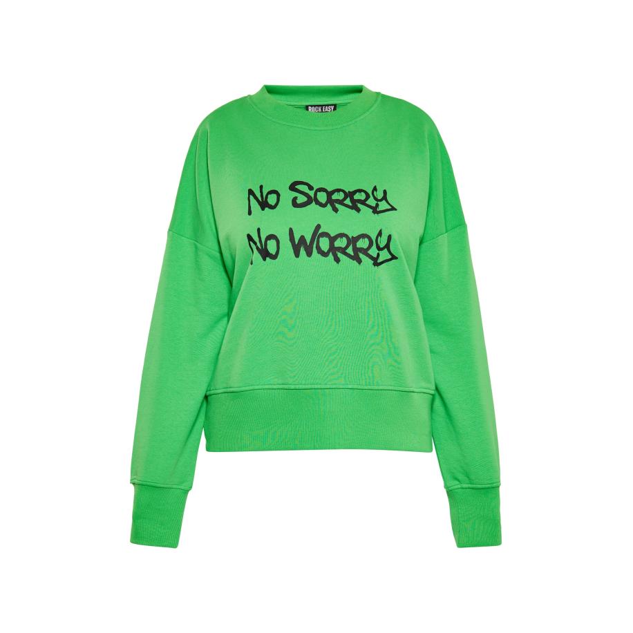 ROCKEASY ROCKEASY Sweatshirt groen / zwart -