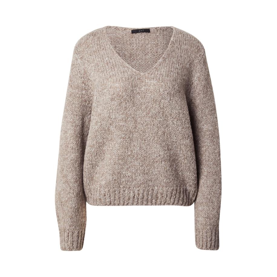 Oui OUI Trui beige gemêleerd -