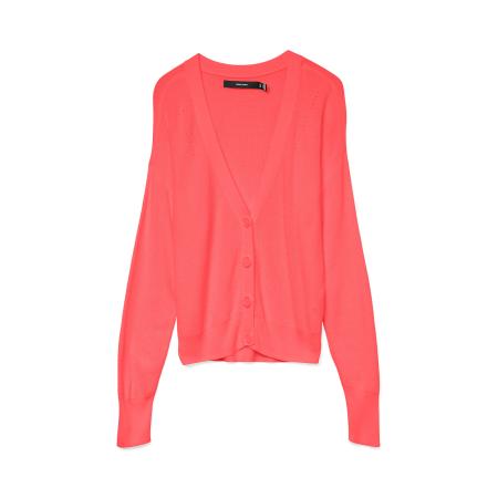 Vero Moda VERO MODA Gebreid vest VMNew Lexsun watermeloen rood