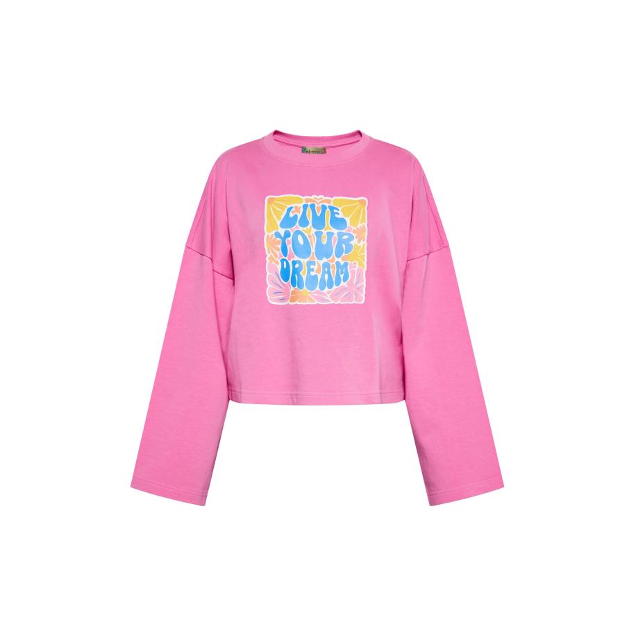 ebeeza ebeeza Sweatshirt blauw / geel / lichtoranje / lichtroze -