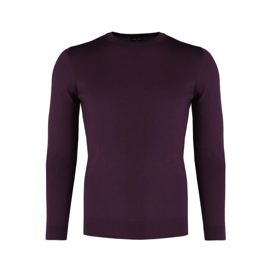 Marvelis Casual Trui ronde hals donkerrood, Effen Rood
