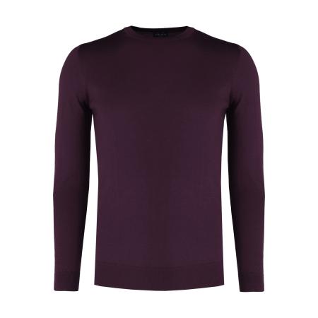 Marvelis Casual Trui ronde hals donkerrood, Effen