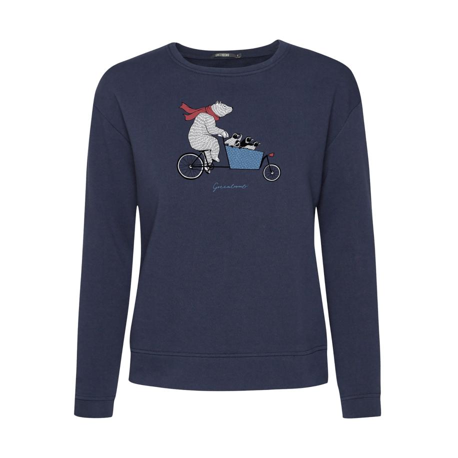 GreenBomb GREENBOMB Sweatshirt Bike Cargo Bear navy / royal blue/koningsblauw / kastanjebruin / wit -