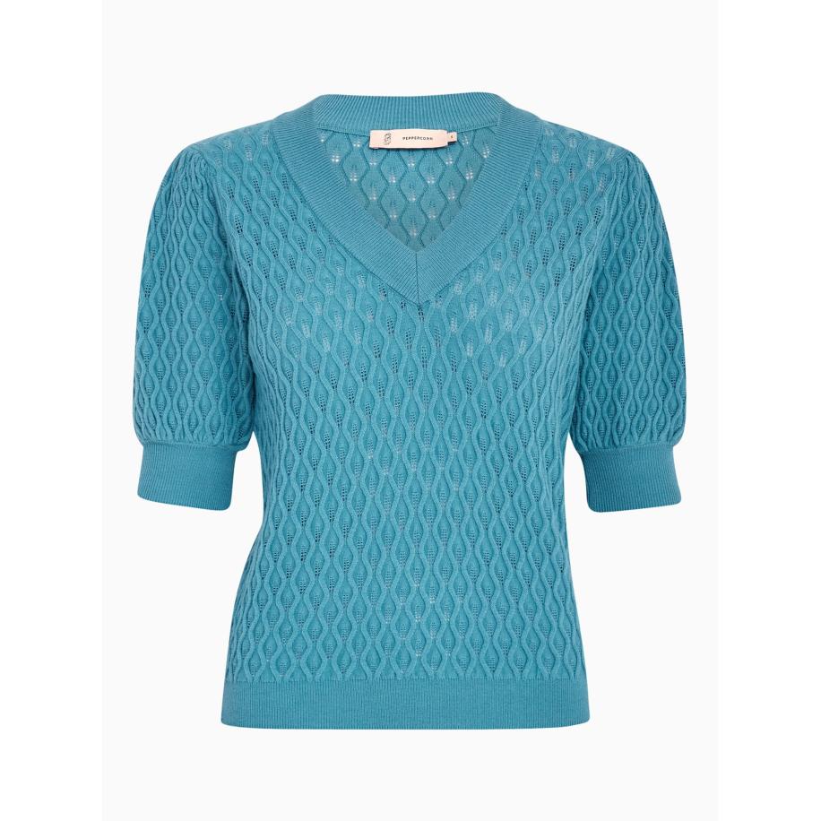 Peppercorn Trui Rosalia cyaan blauw Blauw
