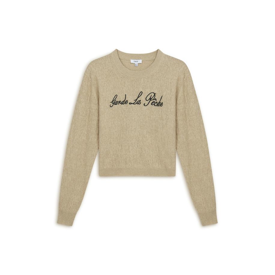 Twist Twist Trui donkerbeige / zwart -