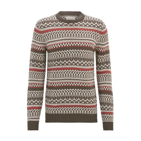 Blend BLEND Trui mokka / donkeroranje / wit