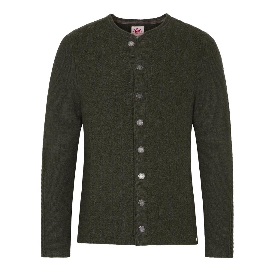 Spieth & Wensky SPIETH & WENSKY Gebreid vest Gent olijfgroen -