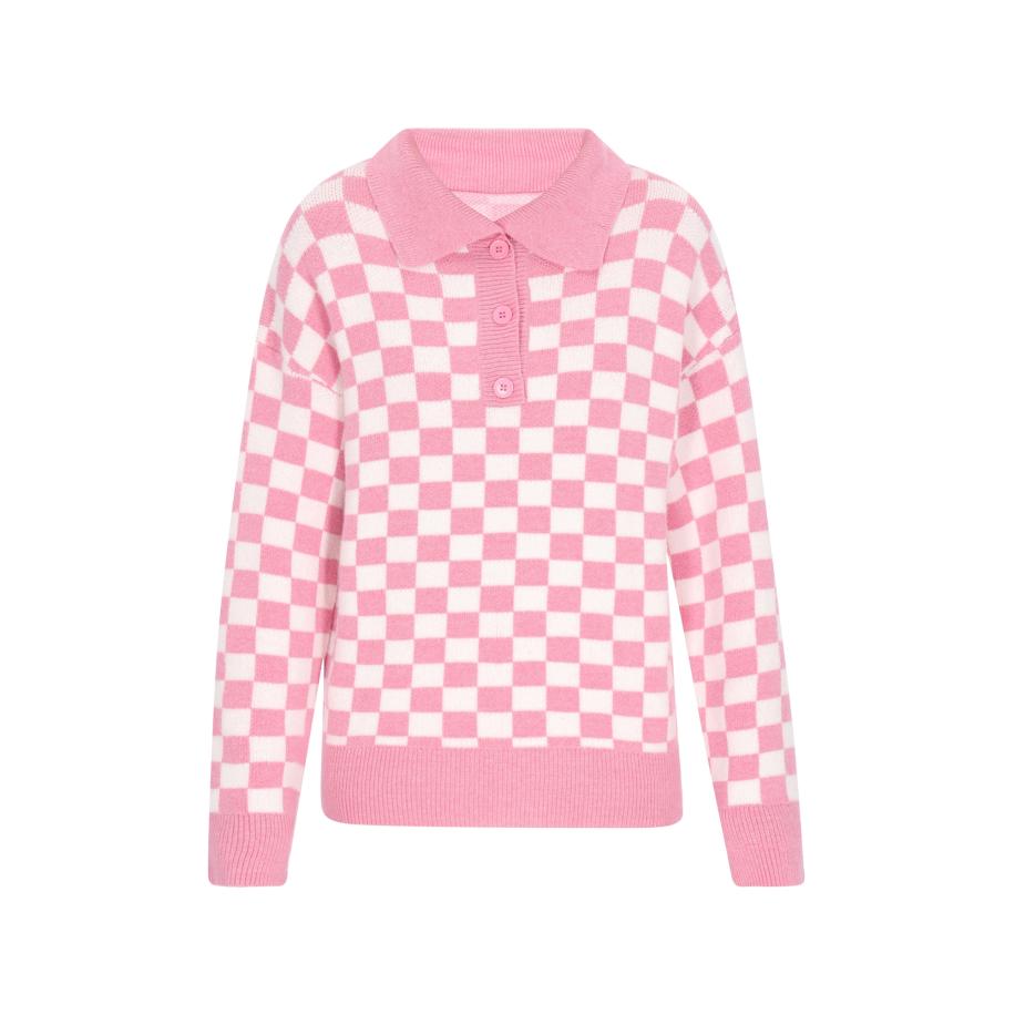 Swirly swirly Trui pink / wit -
