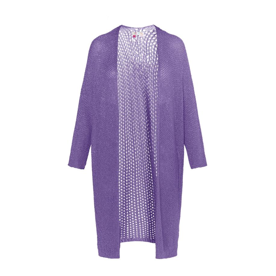 IZIA IZIA Gebreid vest lila / zilver -