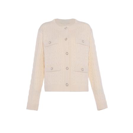 Faina faina Gebreid vest wolwit