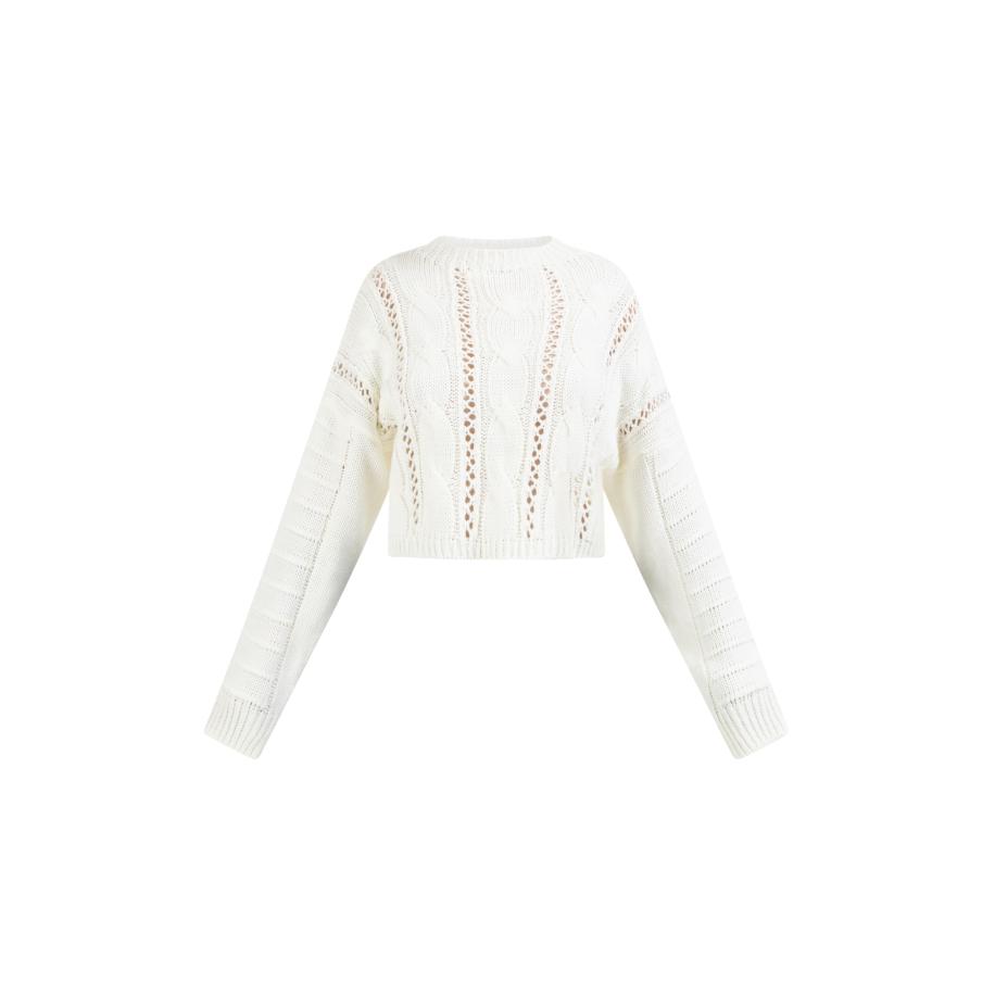 MYMO Trui wit gemêleerd Wit