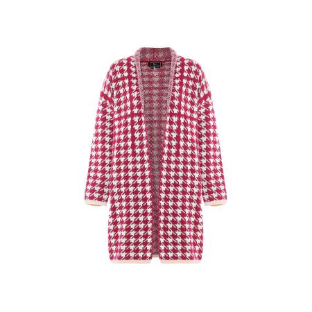 Faina faina Gebreid vest framboos / wolwit