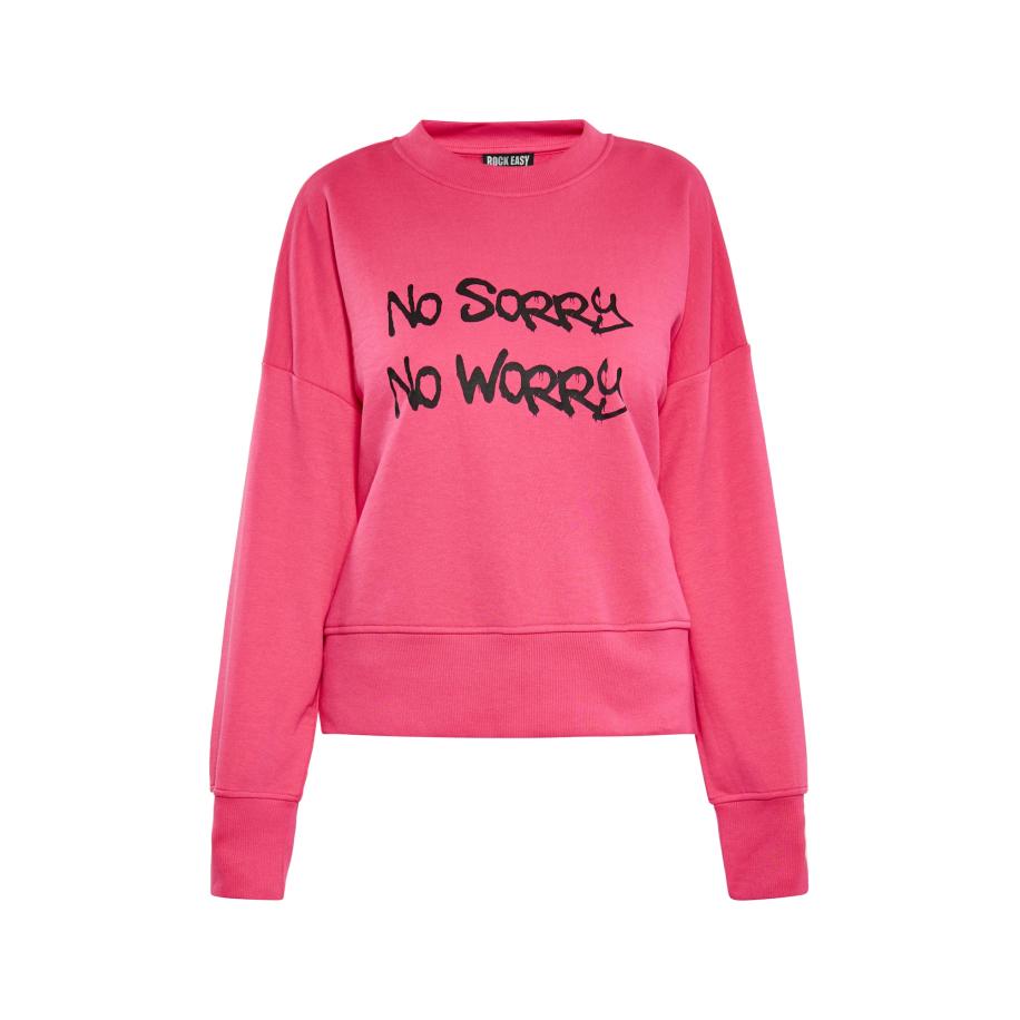 ROCKEASY ROCKEASY Sweatshirt pink / zwart -