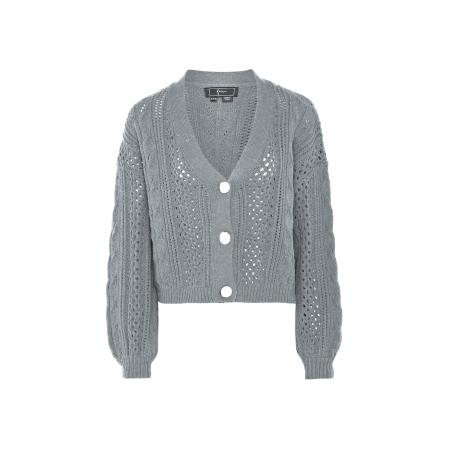 Faina faina Gebreid vest lichtgrijs