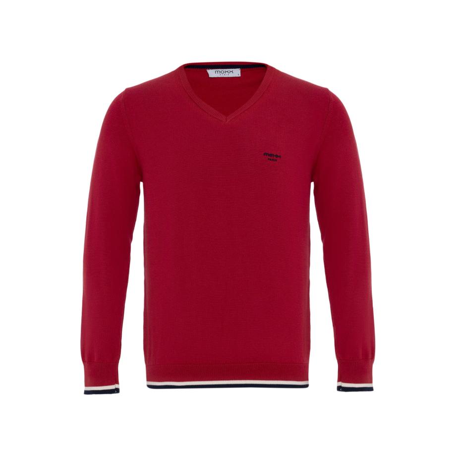 Moxx Paris Moxx Paris Trui robijnrood / zwart / wit -