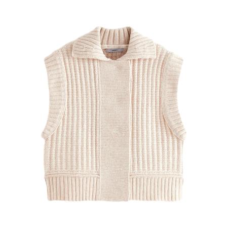Next Next Gebreide bodywarmer ecru