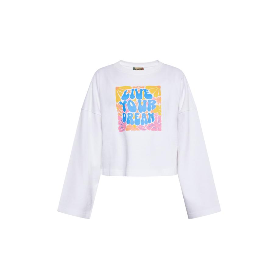 ebeeza ebeeza Sweatshirt blauw / geel / pink / wit -