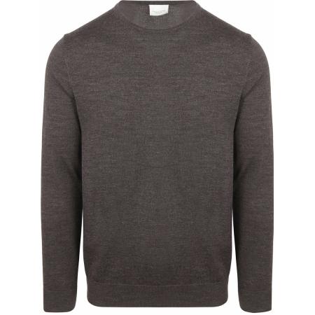 Profuomo Pullover Merinowol Donkerbruin