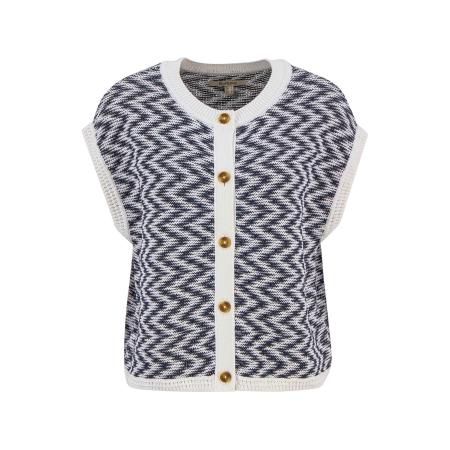 Barbour Barbour Gebreide bodywarmer Olivia navy / wit