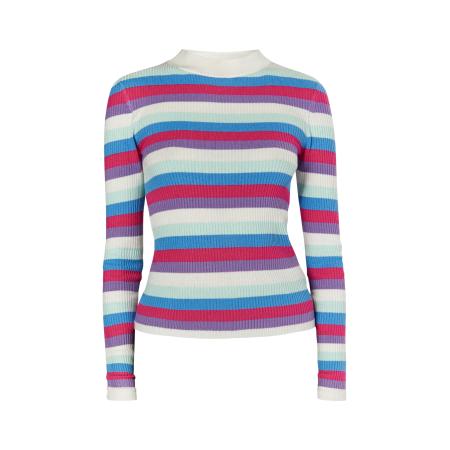 MYMO Trui Biany azuur / mintgroen / cyclaam / wit