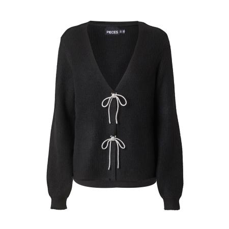 Pieces PIECES Gebreid vest PCANNA zwart / zilver