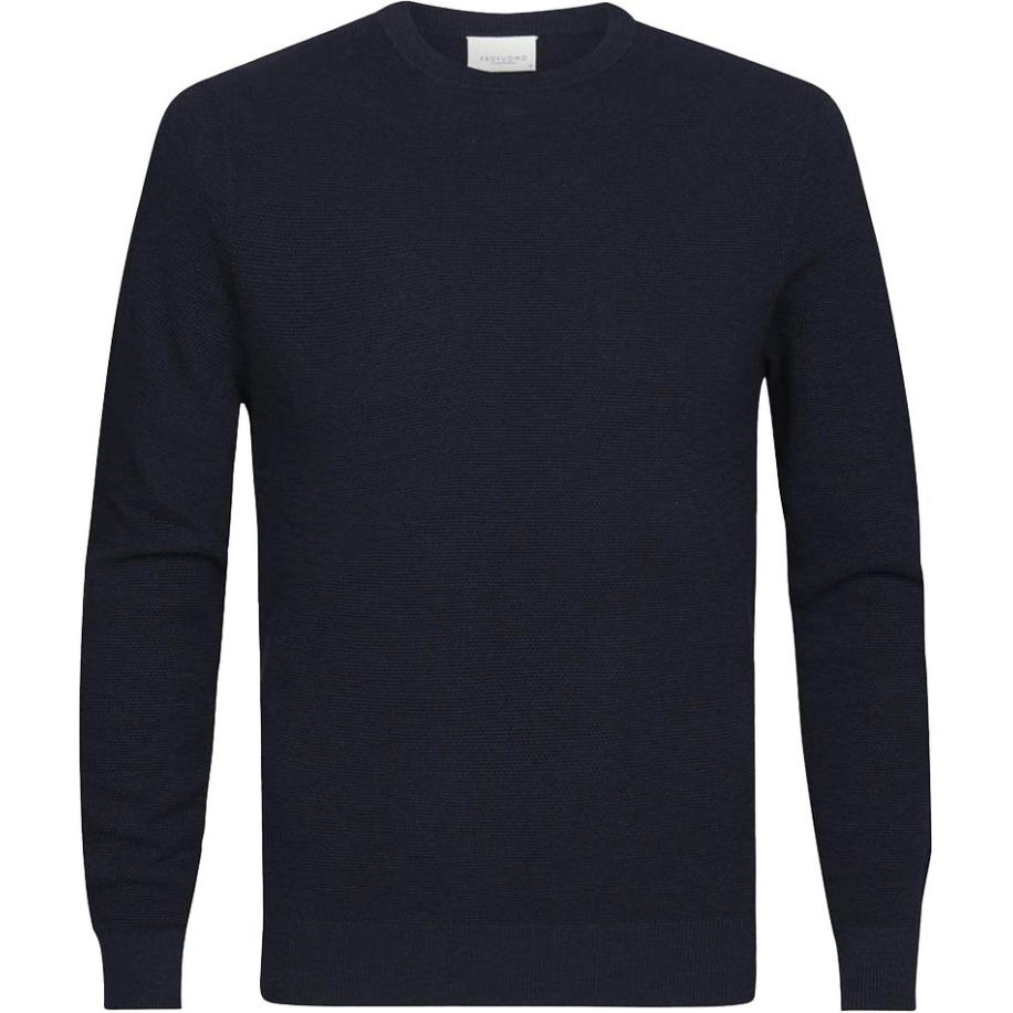 Profuomo O-Hals Trui Navy Blauw