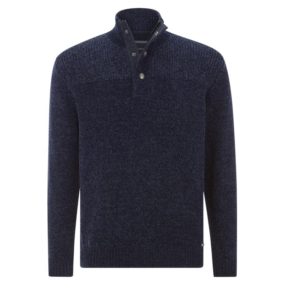 BABISTA Trui ritssluitingdonkerblauw, Effen Blauw
