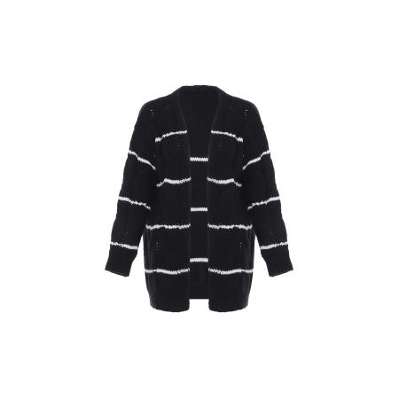 Faina faina Gebreid vest zwart / wit