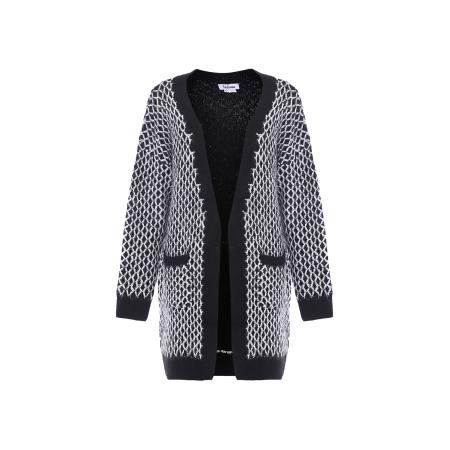 Sidona Sidona Gebreid vest zwart / wit