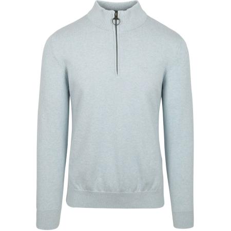 Barbour Half Zip Trui Lichtblauw