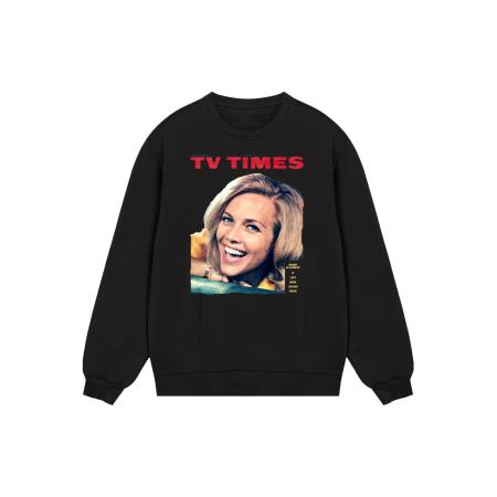 F4NT4STIC F4NT4STIC Sweatshirt TV Times Honor Blackman 1964 Cover gemengde kleuren / zwart
