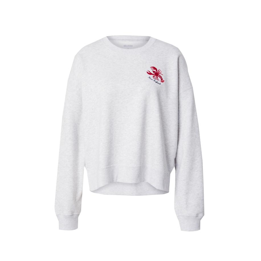 Hollister HOLLISTER Sweatshirt grijs gemêleerd / rood / zwart -
