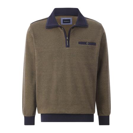 BABISTA Sweatshirt ritssluitingdonkergeel, Effen