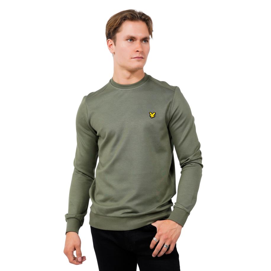 Lyle & Scott Crew Neck Fly Fleece Groen