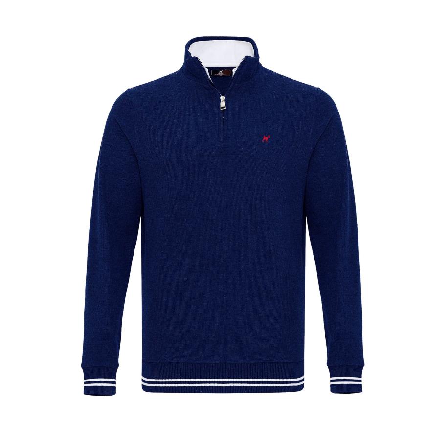 Williot Williot Trui donkerblauw / rood / wit -