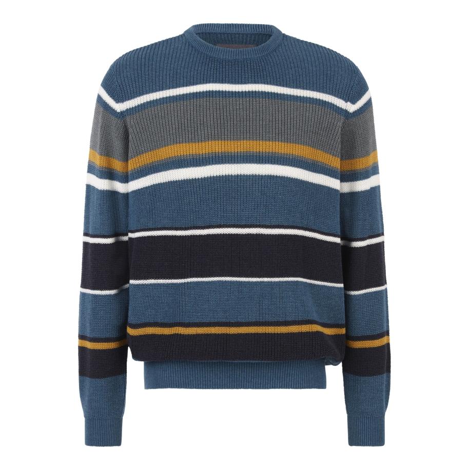 BABISTA Trui ronde halsblauw, Gestreept Blauw