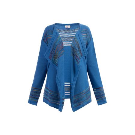 IZIA IZIA Gebreid vest marine / geel / groen / rood