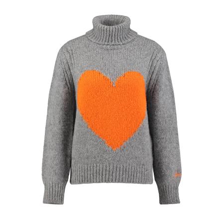 Key Largo Key Largo Trui Warm grijs gemêleerd / lichtoranje