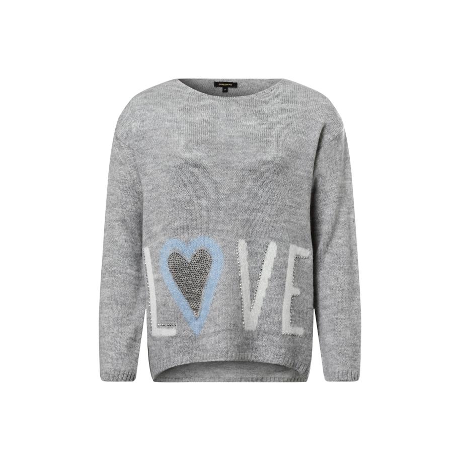 More & More MORE & MORE Trui blauw / lichtgrijs / wit -