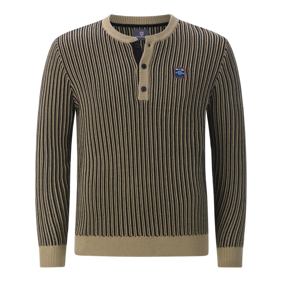 jan vanderstorm Jan Vanderstorm Trui Akselvik lichtbruin / zwart -