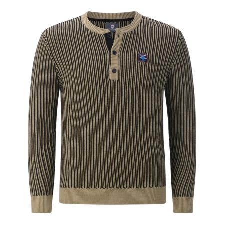 jan vanderstorm Jan Vanderstorm Trui Akselvik lichtbruin / zwart