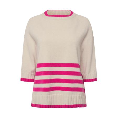 LAURASØN LAURASØN Trui beige / fuchsia