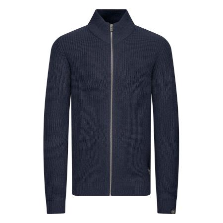 !Solid Gebreid vest Arno navy